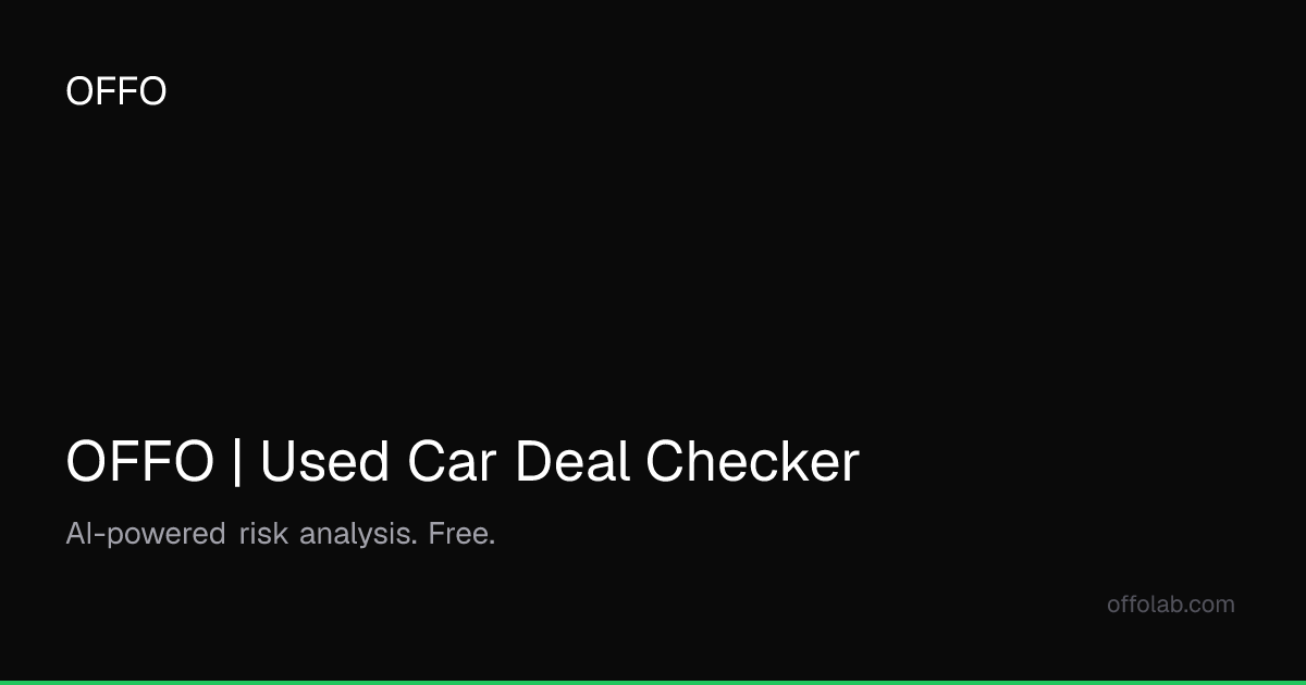 OFFO | Used EV Deal Checker & Charging Fit Score